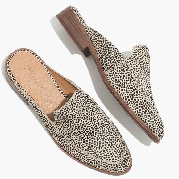 Madewell Shoes - Madewell The Frances Loafer Mule in Spotted Calf Hair Women’s Size 6